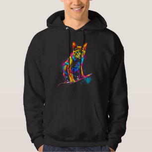 Abyssinian Cat Snowboard Hoodie