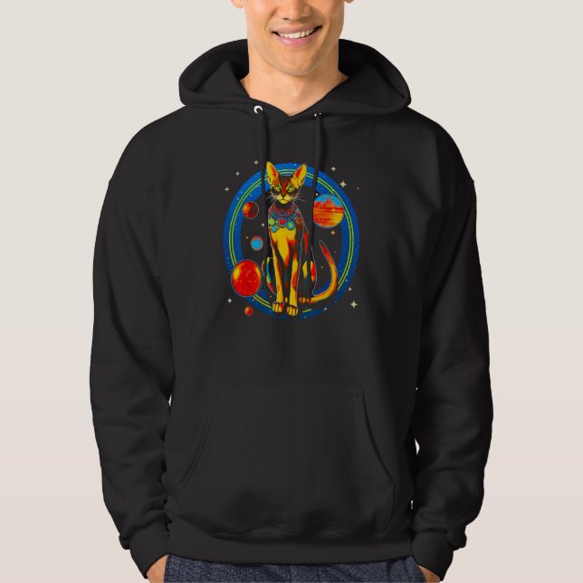 Abyssinian Cat Universe Science Hoodie (Front)