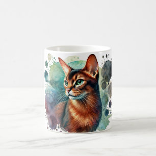 Abyssinian Cat Watercolor  Mug