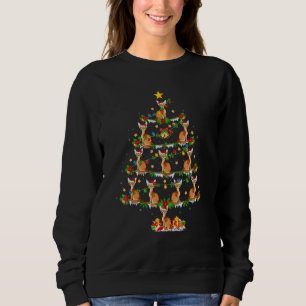 Abyssinian Cat  Xmas Lights Abyssinian Christmas T Sweatshirt
