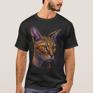 Abyssinian  Colourful graphic Cat Dad Mum Men T-Shirt