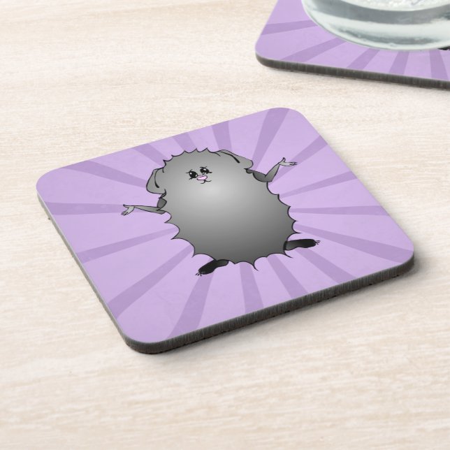 Abyssinian Guinea Pig Comic Coaster (Left Side)