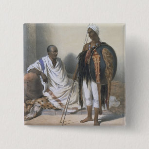 Abyssinian Priest and Warrior, illustration from ' 15 Cm Square Badge