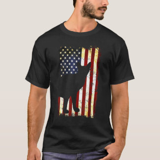 Abyssinian Silhouette American Flag 4th Of July T-Shirt