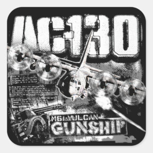 AC-130 SQUARE STICKER