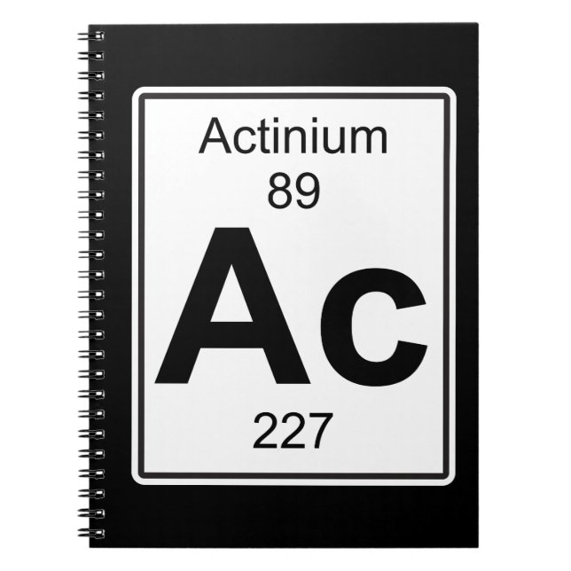 Ac - Actinium Spiral Notebook (Front)