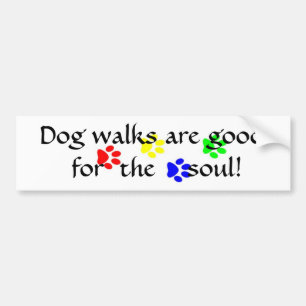AC- Dog walks are good  for  the soul sticker