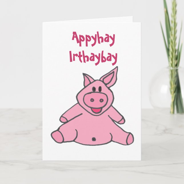 AC- Funny Piggy Birthday Card (Front)