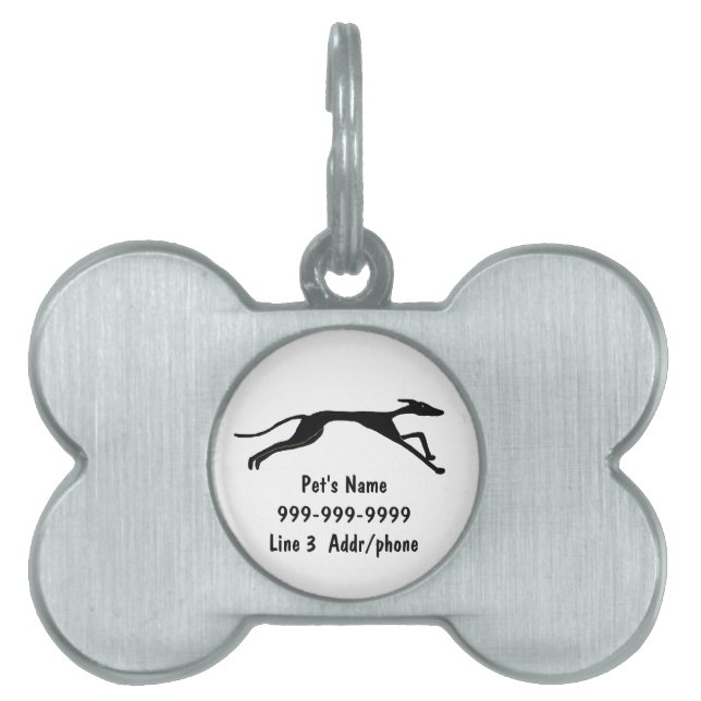 AC- Greyhound Art Pet Tag or Keychain (Front)