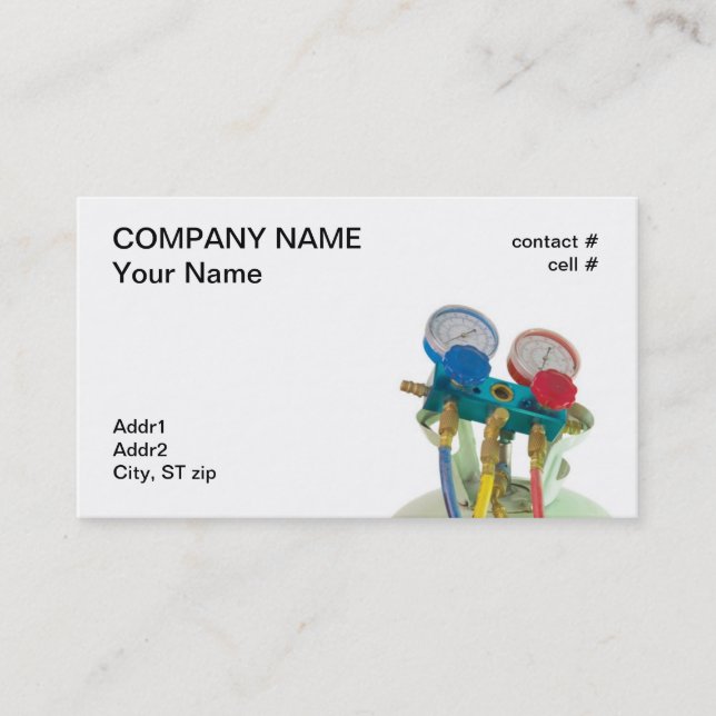 AC maintenance gauge Business Card (Front)