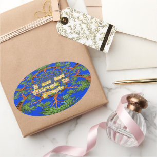 Acacia Alchemy: I Am Not Allergic to People Art  Oval Sticker