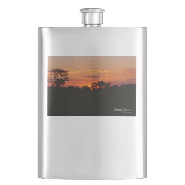 Acacia Sunset Hip Flask (Front)