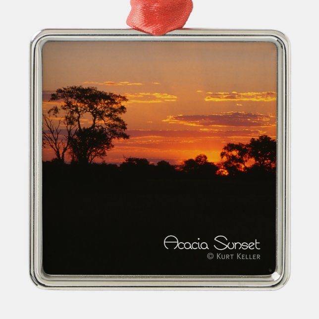 Acacia Sunset Metal Tree Decoration (Front)