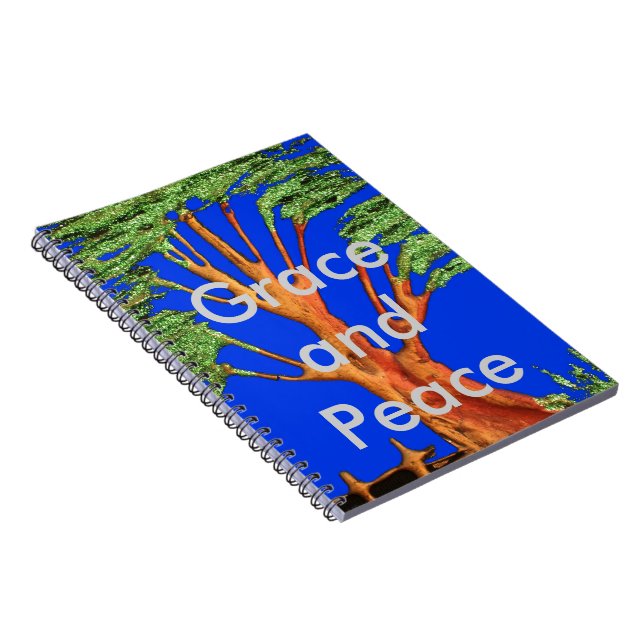 Acacia Tree: Grace and Peace  Spiral Notebook (Right Side)