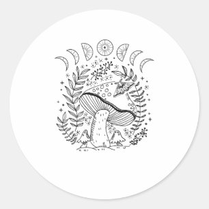 Academia Goblincore Cottagecore Aesthetic Witchy M Classic Round Sticker