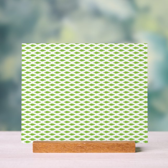 Academic Green Pattern for Success Acrylic Sign (Neutral)