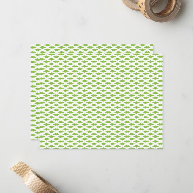 Academic Green Pattern for Success Card (Front/Back In Situ)
