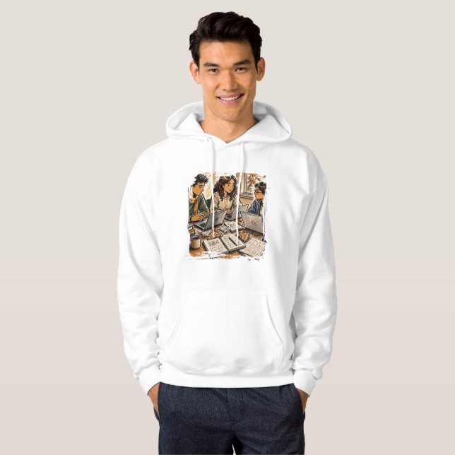 Academic Grind Study Crew • Cosy College Study Ses Hoodie (Front Full)