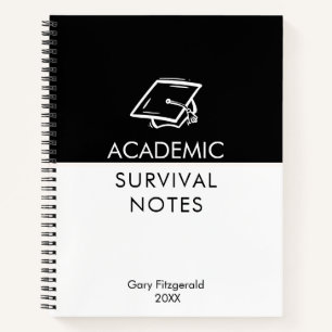 Academic Survival Notes – Funny Student Study Note Notebook