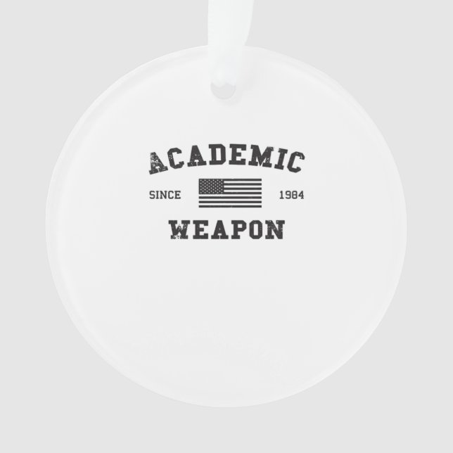 Academic Weapon Classic Funny Meme Ornament (Front)