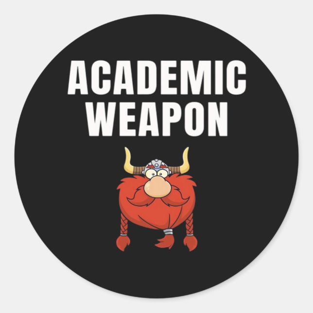 Academic Weapon - Inspirational Oversized Chill  Classic Round Sticker (Front)