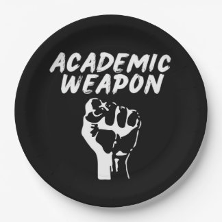 Academic Weapon - Inspirational Oversized - Meme T Paper Plate