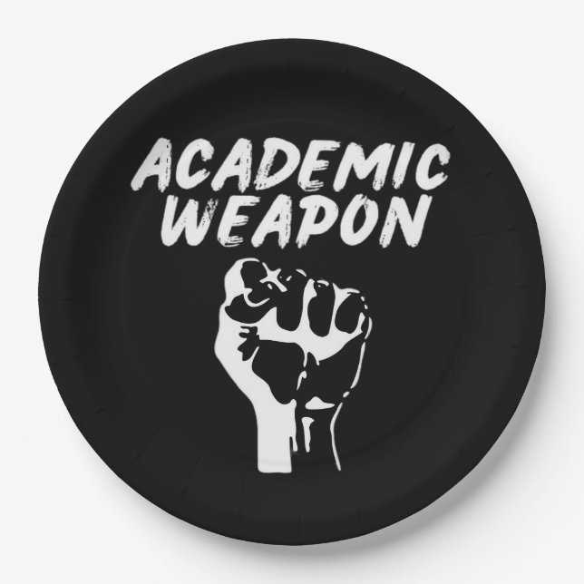 Academic Weapon - Inspirational Oversized - Meme T Paper Plate (Front)