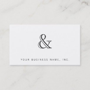 Academy Engraved Ampersand Black Business Card