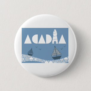 Acadia 6 Cm Round Badge