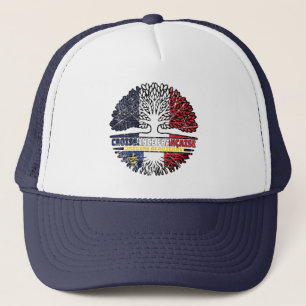 Acadia Acadian French France Tree Roots Flag Trucker Hat