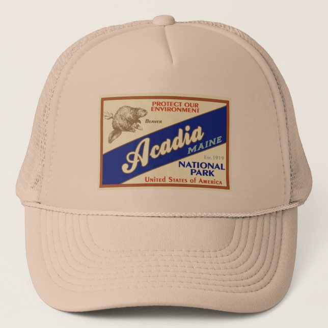 Acadia (Beaver) Trucker Hat (Front)