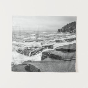 Acadia Maine Rocky Shoreline SMALL Tapestry