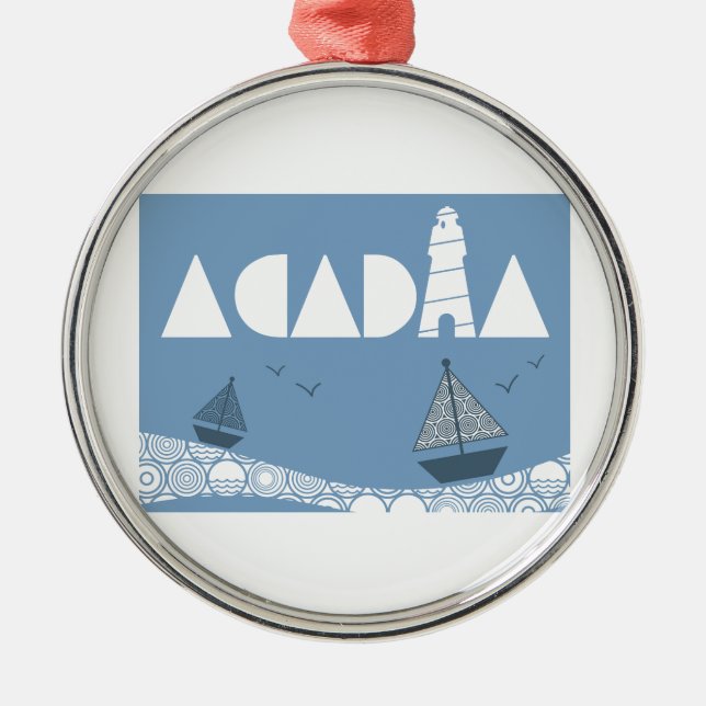 Acadia Metal Tree Decoration (Front)