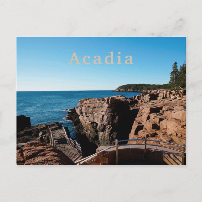 Acadia National MDI Thunder Hole Maine Postcard (Front)
