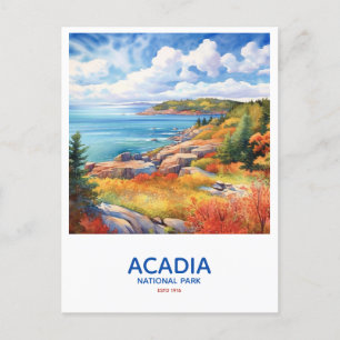 Acadia National Park - Autumn Shoreline Postcard