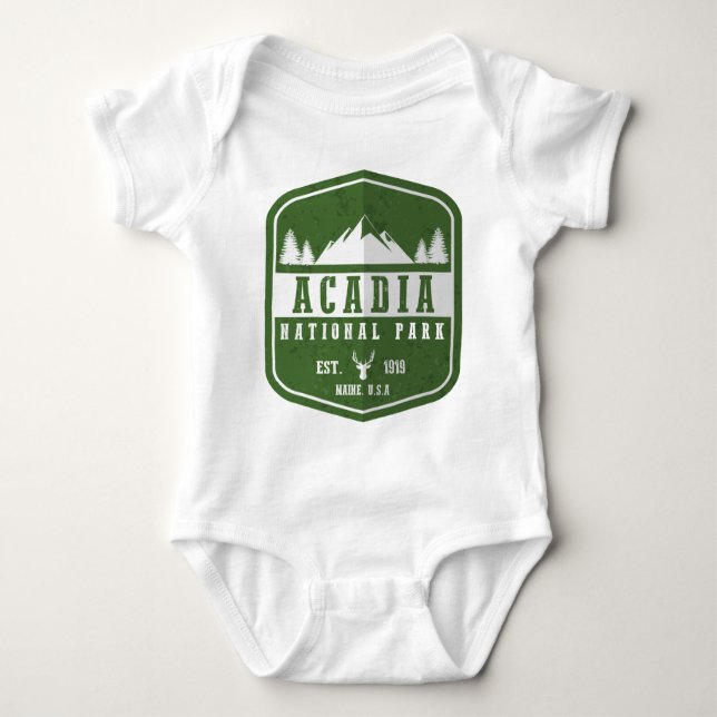 Acadia National Park Baby Bodysuit (Front)