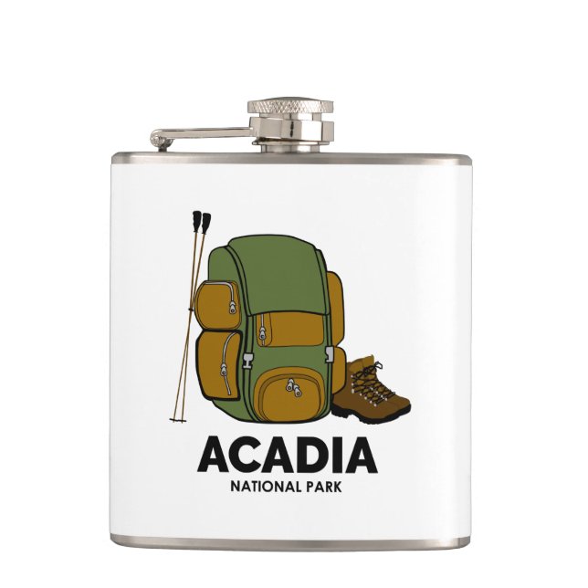 Acadia National Park Backpack Hip Flask (Front)