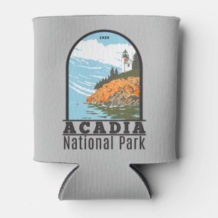 Acadia National Park Bar Harbour Lighthouse Maine Can Cooler