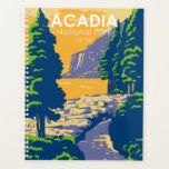 Acadia National Park Bar Harbour Ocean Path Maine Planner<br><div class="desc">Acadia vector artwork design. Acadia National Park is primarily on Maine's Mount Desert Island. Its landscape is marked by woodland,  rocky beaches and glacier-scoured granite peaks such as Cadillac Mountain.</div>