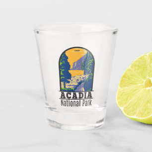 Acadia National Park Bar Harbour Ocean Path Shot Glass