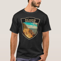 Acadia National Park Bar Harbour Watercolor Badge
