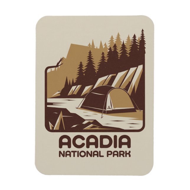 Acadia National Park Camping Adventure Magnet (Vertical)