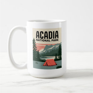 Acadia National Park Camping Vintage Coffee Mug
