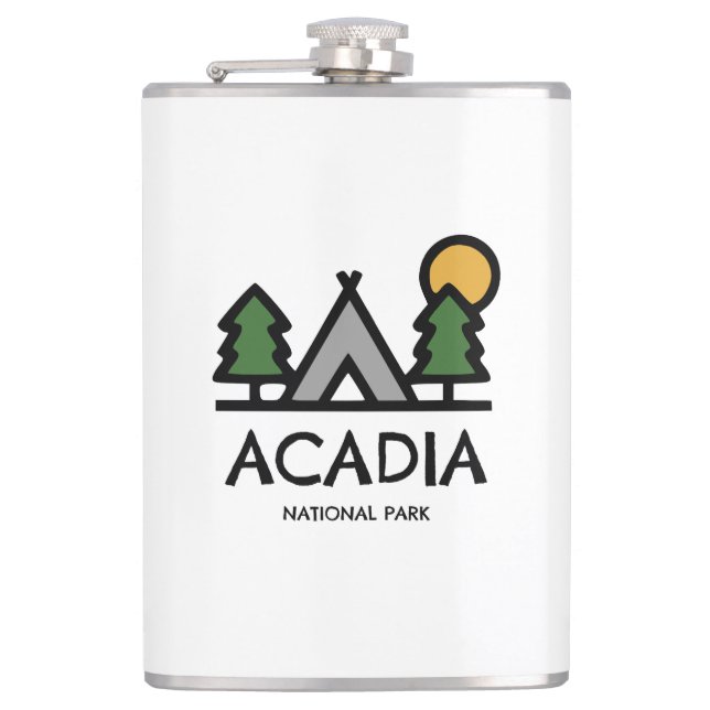 Acadia National Park Hip Flask (Front)