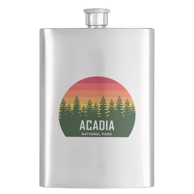 Acadia National Park Hip Flask (Front)