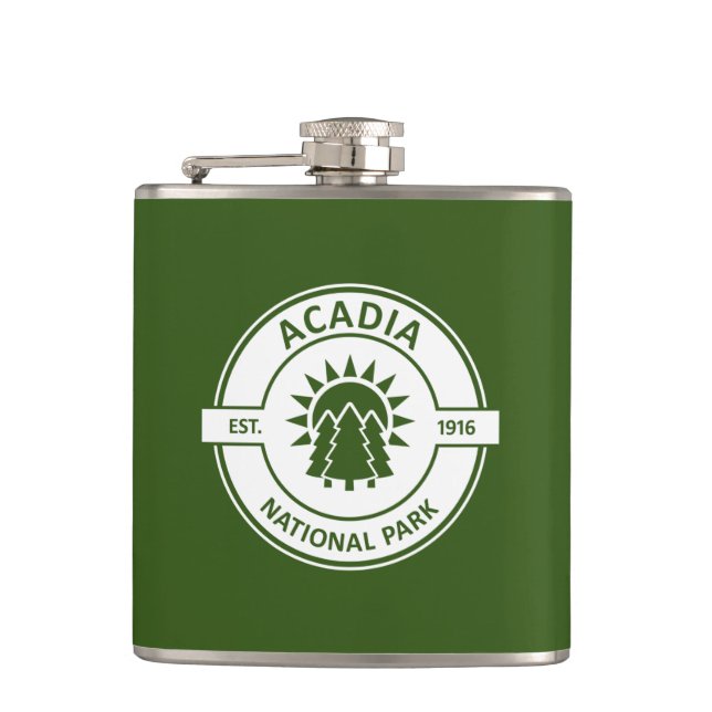 Acadia National Park Hip Flask (Front)