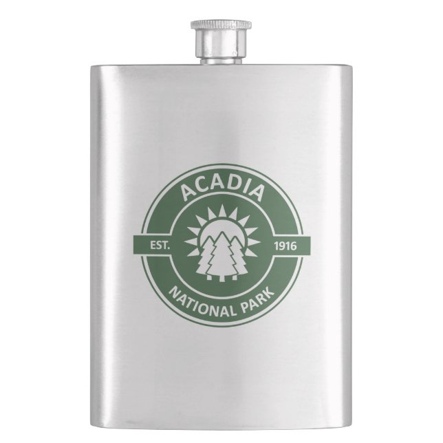 Acadia National Park Hip Flask (Front)