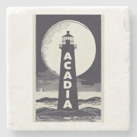 Acadia National Park Lighthouse Moon