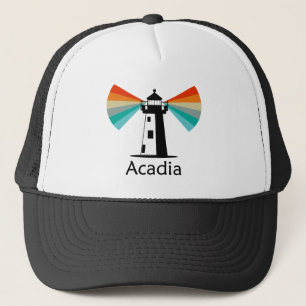Acadia National Park Lighthouse Rainbow Trucker Hat