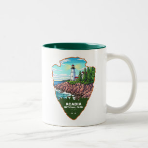 Acadia National Park Maine Arrowhead Two-Tone Coffee Mug